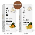 Svvimer Rice Water Hair Growth Shampoo - Biotin Thickening Shampoo for Hair Loss and Thinning Hair - Sulfate Free for Women and Men 10 Fl Oz (Pack of 1)