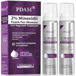 2% Minoxidil for Women Foam Hair Growth - Minoxidil Hair Regrowth Treatment for Women, Topical Solution Hair Loss Treatments, Thicker and Fuller Hair, 2 x 2.11 oz for 2 Months Use