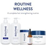 Routine Wellness Anti-Thinning Shampoo for Thinning Hair - Biotin DHT Blocker Women & Men - Color Safe Shampoo for Hair Loss & Healthy Growth - Rose Hips - 14oz