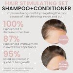 Hair Growth Shampoo and Conditioner Set for Women | Effective Hair Regrowth Treatment | Strengthening, Thickening & Soothing Formula for Healthy, Vibrant Hair | Salon Size (Pack of 2)