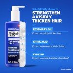 Rogaine Men's Thickening 2 in 1 Shampoo + Conditioner, Hair Thickening Shampoo & Conditioner with Rosemary Oil, Keratin & Citric Acid Leaves Hair Visibly Thicker, Not Minoxidil, 8.4 fl. oz