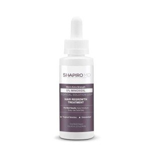 Shapiro MD Hair Growth Experts Minoxidil 5% Topical Solution for Men's Hair Growth, Serum Promotes Hair Regrowth by Reactivating Hair Follicles - 1 Month