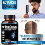 Mens Hair Growth-Hair Vitamins For Men. Anti Hair Loss Supplement, Regrow Hair & Beard Growth Pills With DHT Blocker For Thinning Hair & Hair Thickening With Biotin & Saw Palmetto.Thicker Fuller Hair