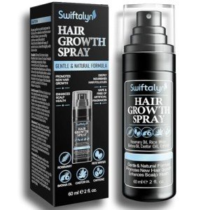 Natural Hair Growth Spray Serum for Men: Hair and Scalp Oil with Rosemary, Batana Oil, Rice Water, Castor Oil, Caffeine, Biotin - Effective Hair Thickening and Hair Loss Treatment for Men 60ml