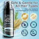 Natural Hair Growth Spray Serum for Men: Hair and Scalp Oil with Rosemary, Batana Oil, Rice Water, Castor Oil, Caffeine, Biotin - Effective Hair Thickening and Hair Loss Treatment for Men 60ml