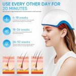 Hair Growth Device, 678nm Red Light Therapy System, Suitable for Thinning Hair, Hair Loss Treatment, Scalp Health Restoration, etc. for Men and Women. Wireless, Hands-free Hair Growth Helmet