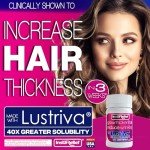 InstaRelief® Hair Growth with Lustriva® - Clinically Shown to Grow Thicker, Healthier Hair in 3 Weeks, Reduce Wrinkles and Fine Lines, with Biotin, Silicon, and Arginine, 60 Tablets
