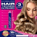 InstaRelief® Hair Growth with Lustriva® - Clinically Shown to Grow Thicker, Healthier Hair in 3 Weeks, Reduce Wrinkles and Fine Lines, with Biotin, Silicon, and Arginine, 60 Tablets