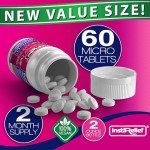 InstaRelief® Hair Growth with Lustriva® - Clinically Shown to Grow Thicker, Healthier Hair in 3 Weeks, Reduce Wrinkles and Fine Lines, with Biotin, Silicon, and Arginine, 60 Tablets