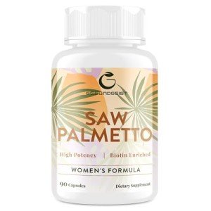 Gesundgeist Saw Palmetto for Women Hair Loss - DHT Blocker with 5-in-1 Blend for Hair Growth, Skin & Nails, Urinary Wellness - Extra Strength Saw Palmetto Supplement - 90 Capsules