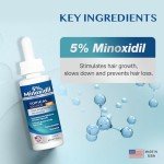 Minoxidil for Men Hair Growth Serum: Minoxidil for Women Hair Growth, Minoxidil 5 Percent for Men Hair Beard Regrowth Treatment - Hair Growth Oil for Stronger Thicker Longer Hair - 2OZ