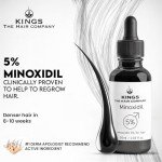 Kings Topical 5% Minoxidil for Men Alcohol-Free Formula - Fights Thinning, Male Pattern & Hereditary Hair Loss - High Absorption Subcutaneous Regrowth Solution, 60ml
