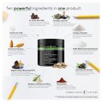 Crown of Glory 10 in 1 Hair Growth Maximizer, DHT Blocker Supplement, Saw Palmetto, Fo-Ti, Collagen, Pumpkin Seed Oil & More, Supports Thicker, Stronger Hair & Scalp Health (120 Capsules - 2 Months)