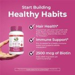 MaryRuth's Biotin Gummies | Sugar Free | Vegan | Non-GMO | 2,500 mcg Biotin Supplement | Hair Skin and Nails Vitamins | Hair Growth Vitamins | Hair Growth Supplement | 60 Count