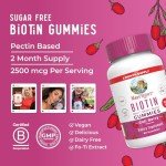 MaryRuth's Biotin Gummies | Sugar Free | Vegan | Non-GMO | 2,500 mcg Biotin Supplement | Hair Skin and Nails Vitamins | Hair Growth Vitamins | Hair Growth Supplement | 60 Count