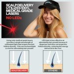 Scalp Delivery Aura 272 Laser Cap – FDA-Cleared Hair Growth Products for Men and Women – Hands-Free Low-Level Red Light Device for Scalp Stimulation and Hair Vitality + AM PM Peptide & Stem Cell Serum
