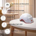 Laser Hair Growth Cap,Red Light Therapy Cap TW147,Laser Hair Growth System Hair Loss Treatments for Men and Women,Hair Regrowth Treatments Laser Cap (White)