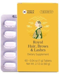 Heebin's Hair Growth Supplements with Biotin 4000 mcg, DHT Blocker and Collagen, for Hair Loss, Thinning and Regrowth, 60 Tablets, 2 Month Supply