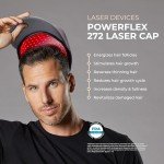 Hairmax PowerFlex 272 Laser Cap - (FDA Cleared) Thinning Hair Loss Solution for Men & Women - Flexible Cordless Design With 7 Minute Treatment Time - Red Light Therapy to Stimulate Hair Growth