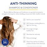 Routine Wellness Anti-Thinning Shampoo and Conditioner Set for Thinning Hair - Biotin DHT Blocker Women & Men - Color Safe Shampoo for Hair Loss & Healthier Hair - Rose Hips (Pack of 2)