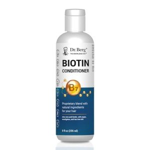Dr. Berg Biotin Conditioner for Men & Women (Improved High-Performance Formula) - Independently Tested & Certified Paraben- Sulfate- & Silicone-Free - Infused w/Biotin, Argan & Botanicals - 8 Fl oz