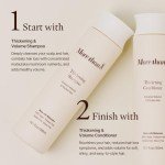 Morethan8 Korean Hair Thickening Shampoo with Matsutake mushroom, for Hair Loss and Hair growth – 300ml 100% Vegan, Paraben&Sulfate&Silicon Free - more than 8