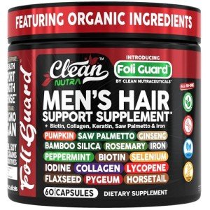 Hair Growth Supplement For Men | Biotin Hair Vitamins Collagen Pumpkin Seed Saw Palmetto Iron Ginseng Bamboo Silica Rosemary Peppermint Keratin Selenium Iodine Flaxseed Horsetail Vitamin A C D3 E B12