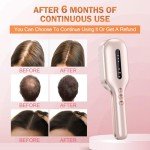 Laser Therapy Hair Growth Comb,FDA Cleared Laser Hair Growth Device Red Light Electric Scalp Massager, promote hair growth in women and men(Pink)