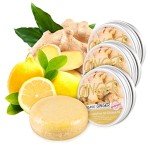 Starhig Ginger Hair Regrowth Shampoo Bar, 3 Pcs, Natural Organic, Promotes Growth, Repairs Damaged Hair, Suitable for All Hair Types