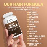 Dr. Berg All-in-One Vitamins for Hair, Skin, & Nails - Advanced Formula with Biotin, Saw Palmetto, DHT Blocker, & Trace Minerals - 90 Veg Capsules