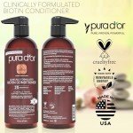PURA D'OR 16 Oz Professional Grade Clinically Formulated Biotin Conditioner - Daily Hair Care Routine For Thinning Hair - 2X Concentrated Herbal Blend Hair Thickening Products For Women & Men