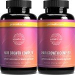 Primal Harvest Hair Growth Vitamins, 2 Pack - 120 Pills, Natural Hair Regrowth, Thickening, and Supplement for Men & Women with Biotin & Zinc