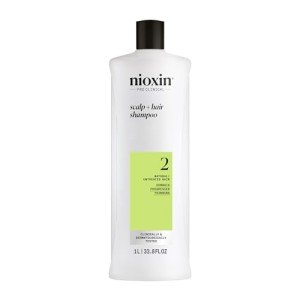 Nioxin Scalp + Hair Thickening System 2 Shampoo| For Natural or Untreated Hair with Progressed Thinning| With Niacinamide and Biotin| 33.8 Fl oz.