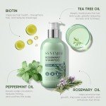 Svvimer Rosemary Hair Growth Shampoo - Thickening Shampoo with Biotin Tea Tree Oil Mint for Hair Loss and Thinning Hair - for Women and Men 11.8 Fl Oz (Pack of 1)