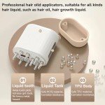 Zilynhom Hair Oiling Applicator, 6ml Bottle, USB Rechargeable, Anti-leak, Not Tangle Bristle, for Scalp Oil, Anti Hair Loss Serum, Ideal Gift for Women & Men