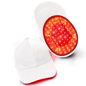Laser Hair Growth Cap, Red Light Therapy Cap, Laser Hair Growth System Hair Loss Treatments for Men and Women Hair Regrowth Treatments Laser Cap (White).