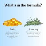 Volumizing Biotin Shampoo for Thinning Hair - Thin Hair Shampoo with Rosemary Argan and Essential Oils for Hair Care - Vegan Sulfate Free Shampoo for Damaged Dry Hair Paraben and Cruelty Free