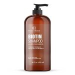 Botanic Hearth Biotin Shampoo with 100% Pure Ginger Oil – Sulfate & Paraben-Free – Enriched with Turmeric Extract, Argan Oil & Vitamin E – For All Hair Types – 16 fl. oz