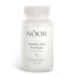 NOOR HAIR Healthy Hair Formula, Hair Growth Supplement Supporting Thick Hair and Fast Hair Regrowth. Vitamin C, B6, Zinc, Propietary Non-GMO & Gluten Free Womens Hair Loss Vitamins - 30 Day Supply