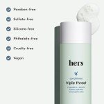 hers Triple Threat Conditioner for Women, 2 Pack - Thickening, Moisturizing, Reduces Shedding - Color Safe Hair Loss Conditioner - Napa Rose - 2 x 6.4 fl oz