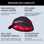 Hairmax Laser Cap 272 (FDA Cleared), RegrowMD, Improved Battery Design, Hair Loss Treatment for Men & Women, 100% Medical Grade Lasers Full Scalp Coverage For Thinning Hair & Balding