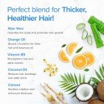 Natural Hair Growth Shampoo and Conditioner Set - Sulfate Free, Vegan, Thicker Hair Regrowth with Vitamins - Hair Loss & Thinning Products - Curly or Color Treated Hair - For Men and Women (16oz)