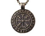 Baldur Jewelry - Handcrafted Viking Runic Rune Compass Necklace Vegvisir Futhark Necklace Pendant Amulet - Viking Gifts for Men - Viking Jewelry for Men - Viking Necklace