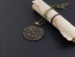 Baldur Jewelry - Handcrafted Viking Runic Rune Compass Necklace Vegvisir Futhark Necklace Pendant Amulet - Viking Gifts for Men - Viking Jewelry for Men - Viking Necklace