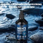 Biotin Hair Growth Shampoo for Men: Natural Mens Thickening Shampoo for Hair Loss and Thinning Hair, Infused Rosemary Oil Tea Tree Oil and Mint, Sulfate Free and Color Safe, 10.15 fl.oz