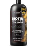 SOULSPA PURE Biotin Shampoo with Keratin - Advanced Anti-Thinning, Hair Growth & Repair Formula - Soothes Scalp, with Tea Tree Oil & DHT Blockers - Strong, Healthy Hair for Men & Women - 16 fl oz