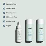 hers Triple Threat Shampoo, Conditioner and Minoxidil Set - Hair Loss Treatment for Women - Includes 2% Serum Minoxidil Treatment, Color Safe Hair Thickening Shampoo and Conditioner - 3 Count