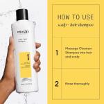 Nioxin Scalp + Hair Thickening System 1 Shampoo | For Natural or Untreated Hair with Light Thinning | With Niacinamide and Biotin | 10.1 Fl oz.