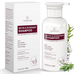 Hair Growth Shampoo for Thinning Hair: Advanced Biotin and Rosemary Shampoo with Rice Water for Women and Men Hair Loss - Herbal Essences Promotes Hair Root Activator, 10.5 Fl Oz