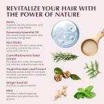 Hair Growth Shampoo for Thinning Hair: Advanced Biotin and Rosemary Shampoo with Rice Water for Women and Men Hair Loss - Herbal Essences Promotes Hair Root Activator, 10.5 Fl Oz